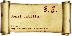 Boszi Estilla névjegykártya